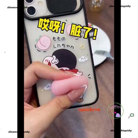 Decal Silicon Hình Mông Đào Dễ Thương - Hình Dán Laptop Mochi Squishy 3D Độc Đáo, Giảm Stress, Chống Xước, Dễ Sử Dụng