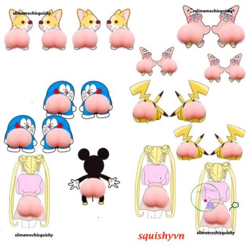 Decal Silicon Hình Mông Đào Dễ Thương - Hình Dán Laptop Mochi Squishy 3D Độc Đáo, Giảm Stress, Chống Xước, Dễ Sử Dụng