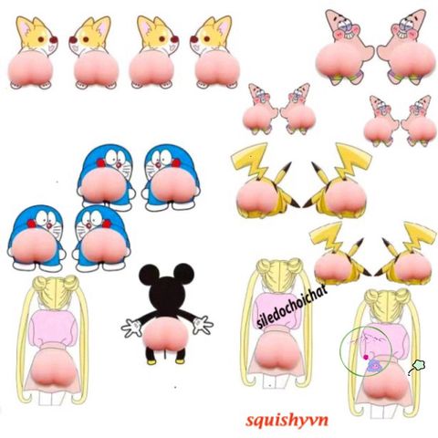 Thẻ Dán Silicon Hình Mông Đào Đáng Yêu Cho Laptop - Mochi Squishy 3D Giảm Stress, Tô Điểm Điện Thoại Thú Vị