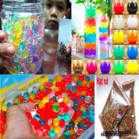 Gói 100g Hạt Nở Nhật Bản Đa Dạng Màu Sắc - Trang Trí Nội Thất, Trồng Cây và Làm Slime Sáng Tạo
