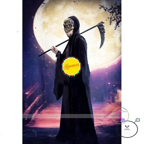 Trang Phục Thần Chết Kinh Dị Halloween - Áo Choàng Hóa Trang 80cm, 100cm, 120cm - Trang Phục Cho Bữa Tiệc Halloween
