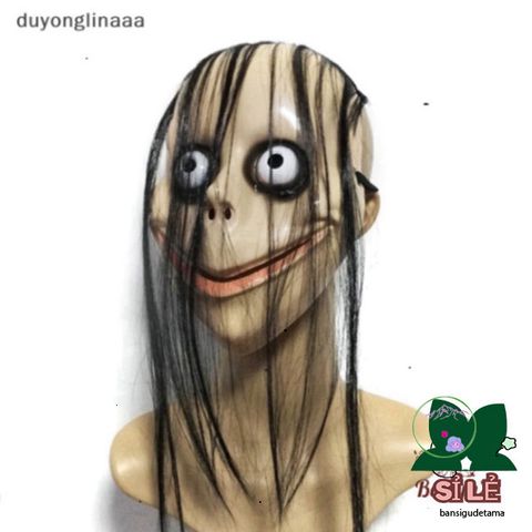 Mặt Nạ Ma Quái Halloween Kèm Tóc Dài - Trang Phục Hóa Trang Cosplay Độc Đáo Cho Tiệc Halloween