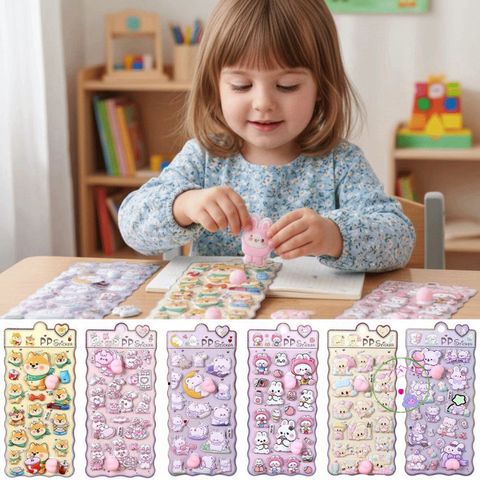 Nhãn Dán Động Vật Dễ Thương UMISS - Gấu, Chó, Thỏ Cho Trẻ Em, Trang Trí Cốc Nước & Thủ Công Nghệ - Giảm Căng Thẳng