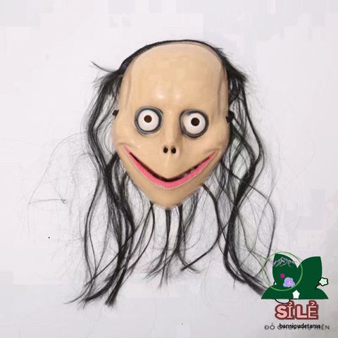 Mặt Nạ Halloween Momo Goofy Tóc Dài - Phụ Kiện Tiệc Tùng Kinh Dị Độc Đáo Cho Giáng Sinh, Phục Sinh