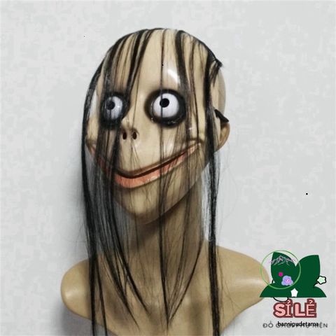 Mặt Nạ Kinh Dị Halloween Momo - Phụ Kiện Tiệc Hóa Trang Độc Đáo, Chất Liệu Nhựa Cao Cấp, Kích Thước Thích Hợp 24x17cm
