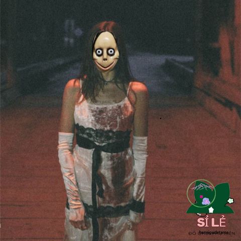 Mặt Nạ Kinh Dị Halloween Momo - Phụ Kiện Tiệc Hóa Trang Độc Đáo, Chất Liệu Nhựa Cao Cấp, Kích Thước Thích Hợp 24x17cm