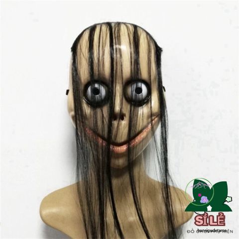 Mặt Nạ Kinh Dị Halloween Momo - Phụ Kiện Tiệc Hóa Trang Độc Đáo, Chất Liệu Nhựa Cao Cấp, Kích Thước Thích Hợp 24x17cm