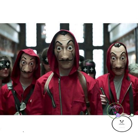 Mặt nạ Salvador Dali - Phụ kiện hóa trang La Casa De Papel (Money Heist) cho Halloween và tiệc tùng, chất liệu an toàn, màu nâu