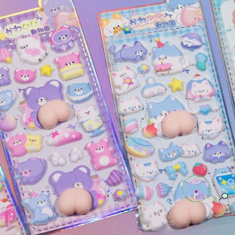 Nhãn Dán Vui Nhộn UMISS - Hình Hoạt Hình 3D Trái Đào Giảm Căng Thẳng, Sticker DIY Thủ Công Cho Trẻ Em và Trang Trí Điện Thoại