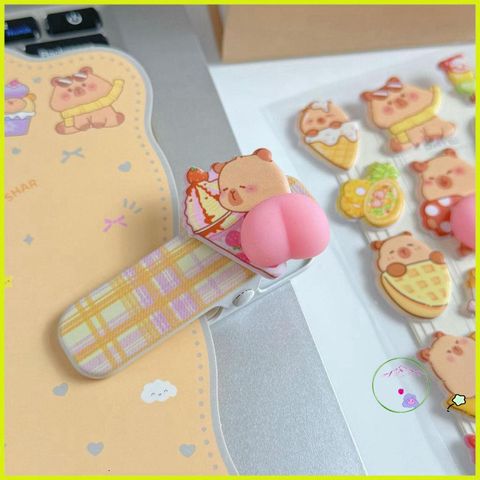 Hình Dán 3D Dễ Thương Hình Capybara PVC Cho Trẻ Em - Trang Trí Sổ Lưu Niệm và Phần Thưởng Lớp Học