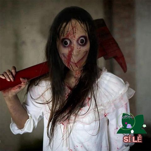 Mặt Nạ Ma Quái Momo Cao Su Độc Đáo Cho Halloween - Đạo Cụ Cosplay Tiệc, Lễ Hội Hóa Trang Nổi Bật