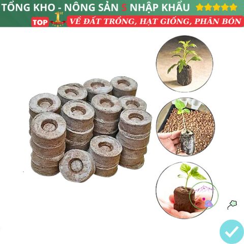Gói Combo Viên Nén Ơm Hạt Giống - Tặng 5 Gói Hạt Giống Đất Nén Xơ Dừa Giúp Cây Phát Triển Mạnh Mẽ, Giữ Ẩm Tối Ưu