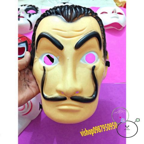 Mặt Nạ Dali Money Heist - Đạo Cụ Nghệ Thuật Halloween La Casa De Papel Độc Đáo Cho Tiệc Hóa Trang