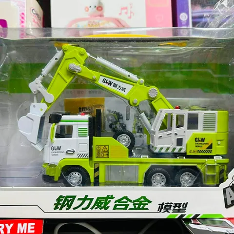 Xe Ô Tô Cần Cẩu Bằng Sắt 531 - Đồ Chơi Chạy Đà Có Đèn LED và Âm Thanh Sống Động Dành Cho Trẻ Em Từ 3 Tuổi