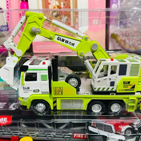Xe Ô Tô Cần Cẩu Bằng Sắt 531 - Đồ Chơi Chạy Đà Có Đèn LED và Âm Thanh Sống Động Dành Cho Trẻ Em Từ 3 Tuổi