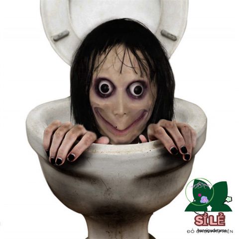 Mặt Nạ Halloween Momo Tóc Dài - Phụ Kiện Cosplay Độc Đáo, Chất Liệu Nhựa Bền, Phù Hợp Mọi Khuôn Mặt, Trở Thành Tâm Điểm Mỗi Bữa Tiệc