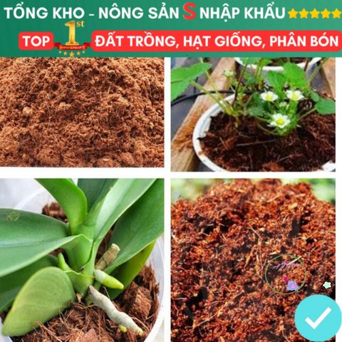 Mụn Xơ Dừa Đã Qua Xử Lý 1kg - Đất Trồng Cây An Toàn, Dinh Dưỡng Cho Rau Mầm, Hoa, Cây Cảnh - Tiện Lợi và Thân Thiện Với Môi Trường