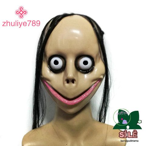 Mặt Nạ Tóc Dài Bí Ẩn Halloween - Mẫu MoMo Tuyệt Đẹp Cho Tiệc Hóa Trang, Trang Trí Ngôi Nhà Ma Ám