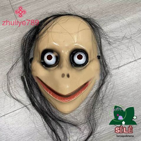 Mặt Nạ Tóc Dài Bí Ẩn Halloween - Mẫu MoMo Tuyệt Đẹp Cho Tiệc Hóa Trang, Trang Trí Ngôi Nhà Ma Ám