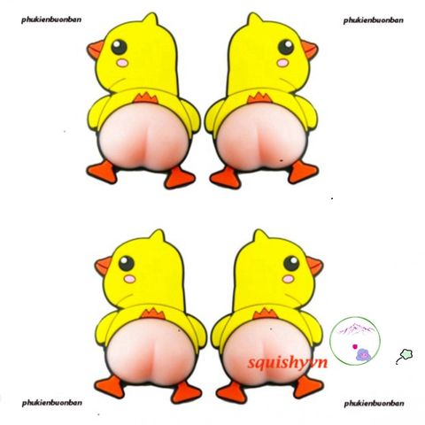 Bộ 30 Hình Dán Silicon Mông Đào Mochi Squishy - Trang Trí Máy Tính Bảng Đáng Yêu, Phụ Kiện Giải Trí Cho Bé
