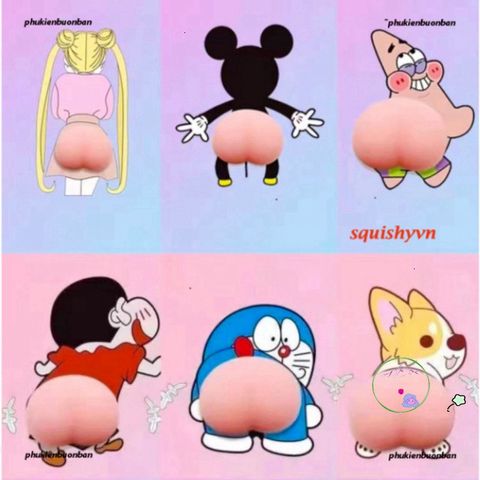Bộ 30 Hình Dán Silicon Mông Đào Mochi Squishy - Trang Trí Máy Tính Bảng Đáng Yêu, Phụ Kiện Giải Trí Cho Bé