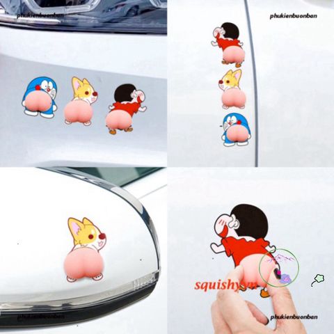 Bộ 30 Hình Dán Silicon Mông Đào Mochi Squishy - Trang Trí Máy Tính Bảng Đáng Yêu, Phụ Kiện Giải Trí Cho Bé