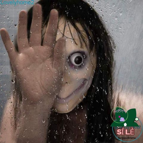 Mặt Nạ Halloween Momo Tóc Dài - Phụ Kiện Hóa Trang Độc Đáo Cho Bữa Tiệc, Giáng Sinh, và Lễ Hội Thú Vị