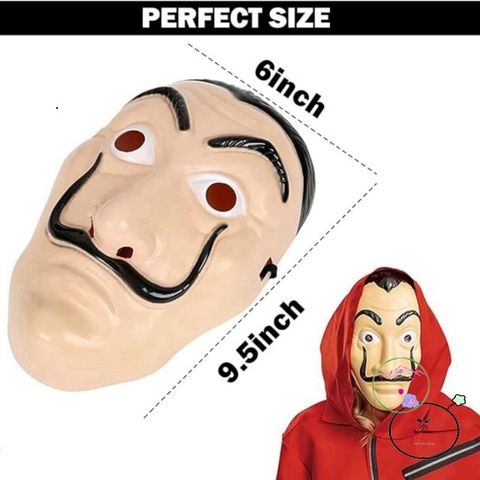 Mặt Nạ Triệu Phú Salvador Money Heist - Phụ Kiện Thời Trang Đẳng Cấp Cho Fan - Hoàn Hảo Cho Halloween