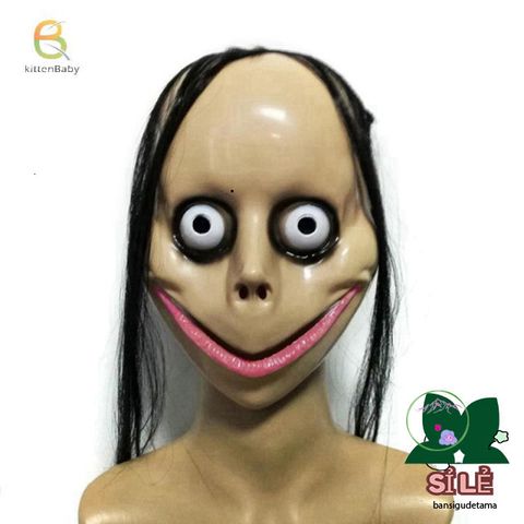 Mặt Nạ Halloween Kỳ Quái Tóc Dài Hình Chữ V - Phụ Kiện Cosplay Trang Trí Tiệc Halloween Độc Đáo cho Người Lớn