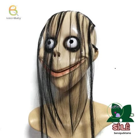 Mặt Nạ Halloween Kỳ Quái Tóc Dài Hình Chữ V - Phụ Kiện Cosplay Trang Trí Tiệc Halloween Độc Đáo cho Người Lớn