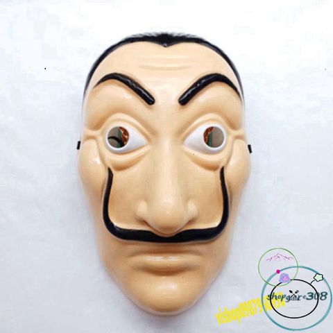 Mặt Nạ Hóa Trang Salvador Dali La Casa De Papel - Phụ Kiện Halloween Độc Đáo Cho Fan Money Heist
