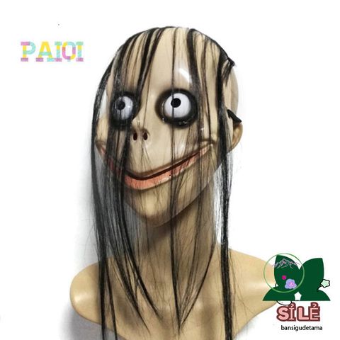 Mặt Nạ Tóc Dài Halloween - Hình Miệng Chữ V Độc Đáo MoMo cho Tiệc Cosplay & Trang Trí Ngôi Nhà Ma Ám