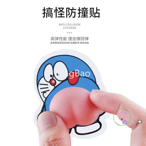 Bộ 2 Miếng Dán 3D Hình Quả Đào Chống Trầy Cho Mông Xe Hơi - An Toàn, Thẩm Mỹ và Đậm Chất Corgi, Doraemon, Crayon Shin-chan