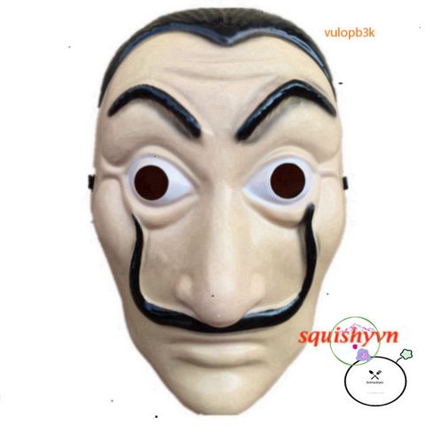 Mặt Nạ Salvador Dali - Queen Mask Money Heist - Phụ Kiện Hóa Trang Halloween, Tiệc Giáng Sinh, Đồ Chơi Trẻ Em