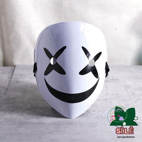 Mặt Nạ Hóa Trang Halloween HIRUKO - Mặt Cười Vui Nhộn Trắng Cho Cosplay và Tiệc Tùng Thời Trang