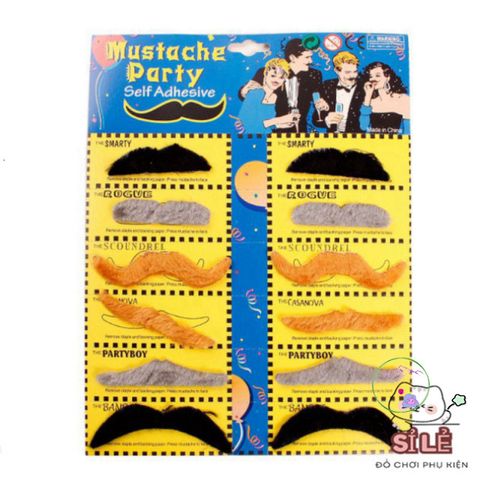 Bộ 12 Râu Giả Hóa Trang Halloween - Phụ Kiện Đáng Yêu Cho Tiệc Hóa Trang và Lễ Hội - Tạo Điểm Nhấn Ấn Tượng