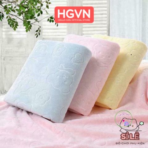 Khăn Tắm Cao Cấp Nhật Bản - Kích Thước 140 x 70 cm, Siêu Thấm Hút, Êm Ái Cho Gia Đình và Trẻ Nhỏ, Nhiều Màu Sắc Tươi Sáng