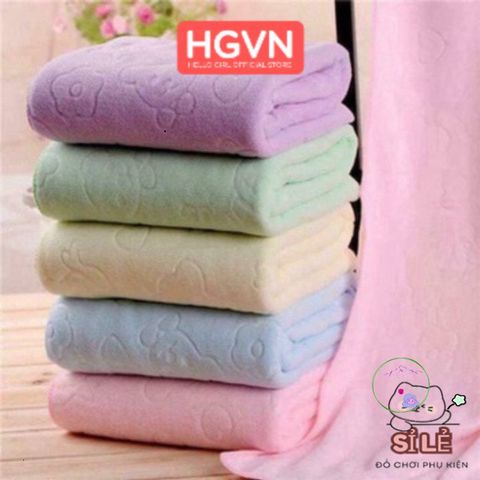 Khăn Tắm Cao Cấp Nhật Bản - Kích Thước 140 x 70 cm, Siêu Thấm Hút, Êm Ái Cho Gia Đình và Trẻ Nhỏ, Nhiều Màu Sắc Tươi Sáng