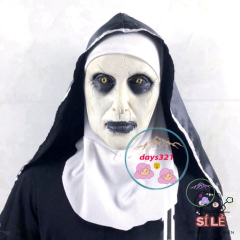 Mặt Nạ Valak Kinh Dị Halloween Latex - Hóa Trang Ma Quái Độc Đáo Cho Tiệc và Lễ Hội ấn Tượng