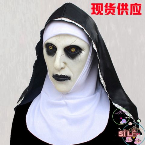 Mặt Nạ Valak Kinh Dị Halloween Latex - Hóa Trang Ma Quái Độc Đáo Cho Tiệc và Lễ Hội ấn Tượng