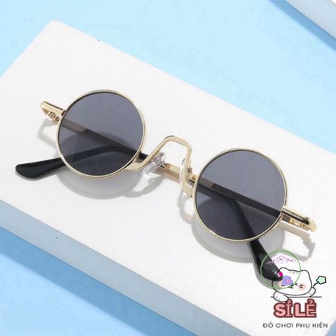 Kính Mát Tròn Thầy Bói - Gọng Kim Loại Thời Thượng, Chống UV400, Phụ Kiện Thời Trang Cho Nam Nữ
