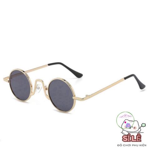 Kính Mát Tròn Thầy Bói - Gọng Kim Loại Thời Thượng, Chống UV400, Phụ Kiện Thời Trang Cho Nam Nữ