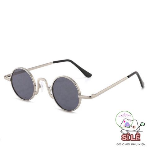 Kính Mát Tròn Thầy Bói - Gọng Kim Loại Thời Thượng, Chống UV400, Phụ Kiện Thời Trang Cho Nam Nữ