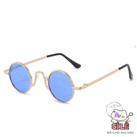 Kính Mát Tròn Thầy Bói - Gọng Kim Loại Thời Thượng, Chống UV400, Phụ Kiện Thời Trang Cho Nam Nữ