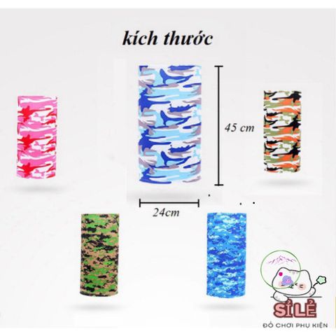 Khăn ống A12 Cao Cấp Đa Năng - Phụ Kiện Du Lịch Hoàn Hảo, Mềm Mại, Thoáng Khí, Thích Hợp Mọi Hoạt Động Ngoài Trời