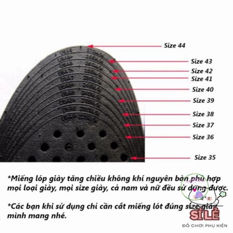Bộ Đệm Giày Tăng Chiều Cao 3cm, 5cm, 7cm - Lót Giày Chống Mùi, Thoải Mái Cho Nam Nữ, Chất Liệu Cao Su PU Chất Lượng Cao