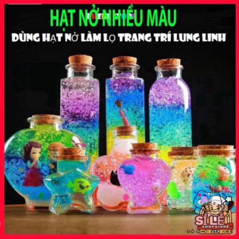Bộ 10 Gói Hạt Nở 7-8mm Đa Sắc - Trang Trí Chậu Cây và Bể Cá Sáng Tạo, An Toàn Cho Trẻ Em