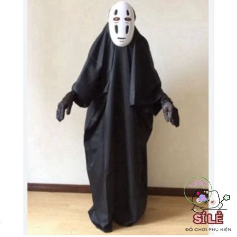 Bộ Trang Phục Vô Diện Kaonashi Ghibli - Mặt Nạ và Găng Tay Thời Trang Anime Cho Halloween và Cosplay