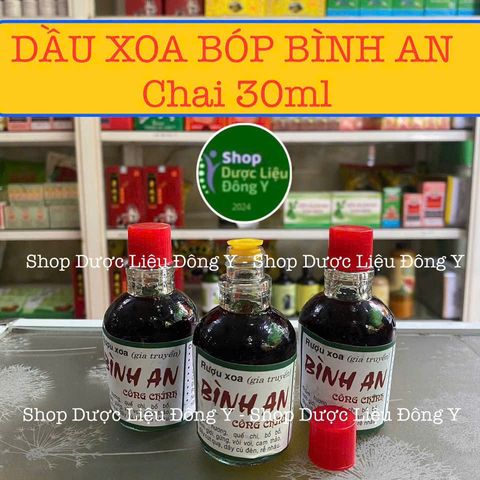 [1 CHAI] Dầu Xoa Bóp Xương Khớp Gia Truyền Bình An 30ml - Hỗ Trợ Đau Nhức, Sưng Bầm, Cảm Cúm, Lão Hóa Cho Người Lớn Tuổi