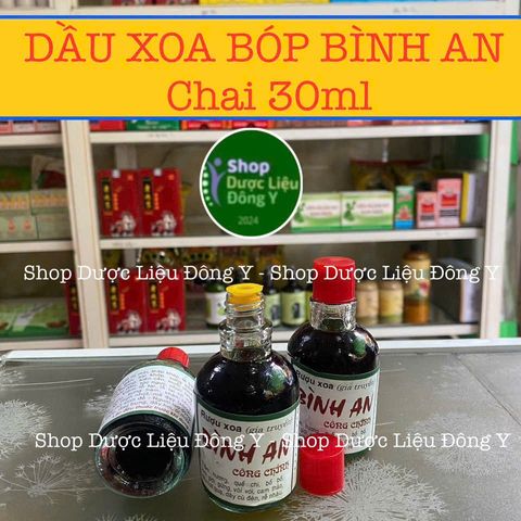 [1 CHAI] Dầu Xoa Bóp Xương Khớp Gia Truyền Bình An 30ml - Hỗ Trợ Đau Nhức, Sưng Bầm, Cảm Cúm, Lão Hóa Cho Người Lớn Tuổi